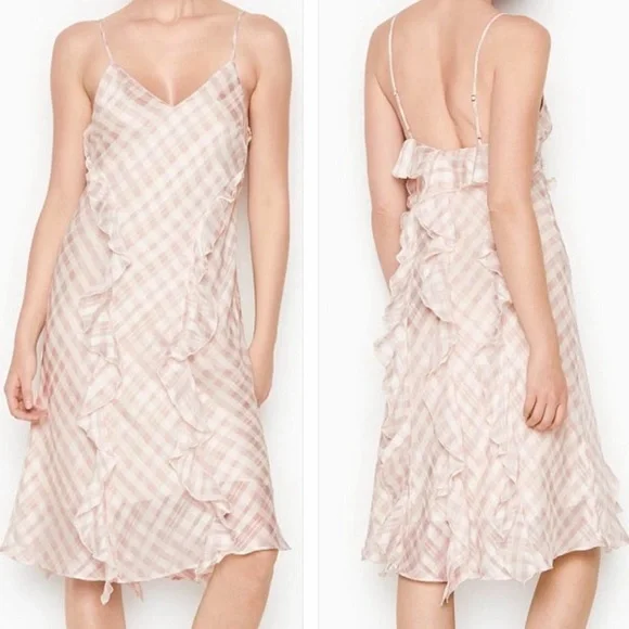 NWT Victoria’s Secret pink ruffled slip dress - Picture 2 of 7